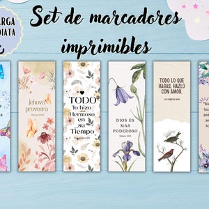 Marcapáginas de la Biblia Imprimibles en español,Marcapáginas cristianos en español para mujeres,Descarga instantánea, Imprimibles,Biblia