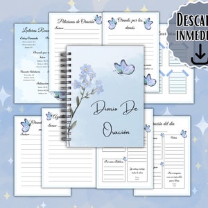 Diario de oración para Mujeres Imprimibles, Diario de Oración en Español, Planificador de Oraciones, Diario Digital Cristiano, Diario de Fe