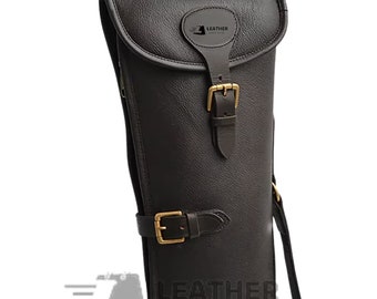 Handmade Leather Shotgun Slip Case, Fleece Lined, Hunting Rifle Sleeve