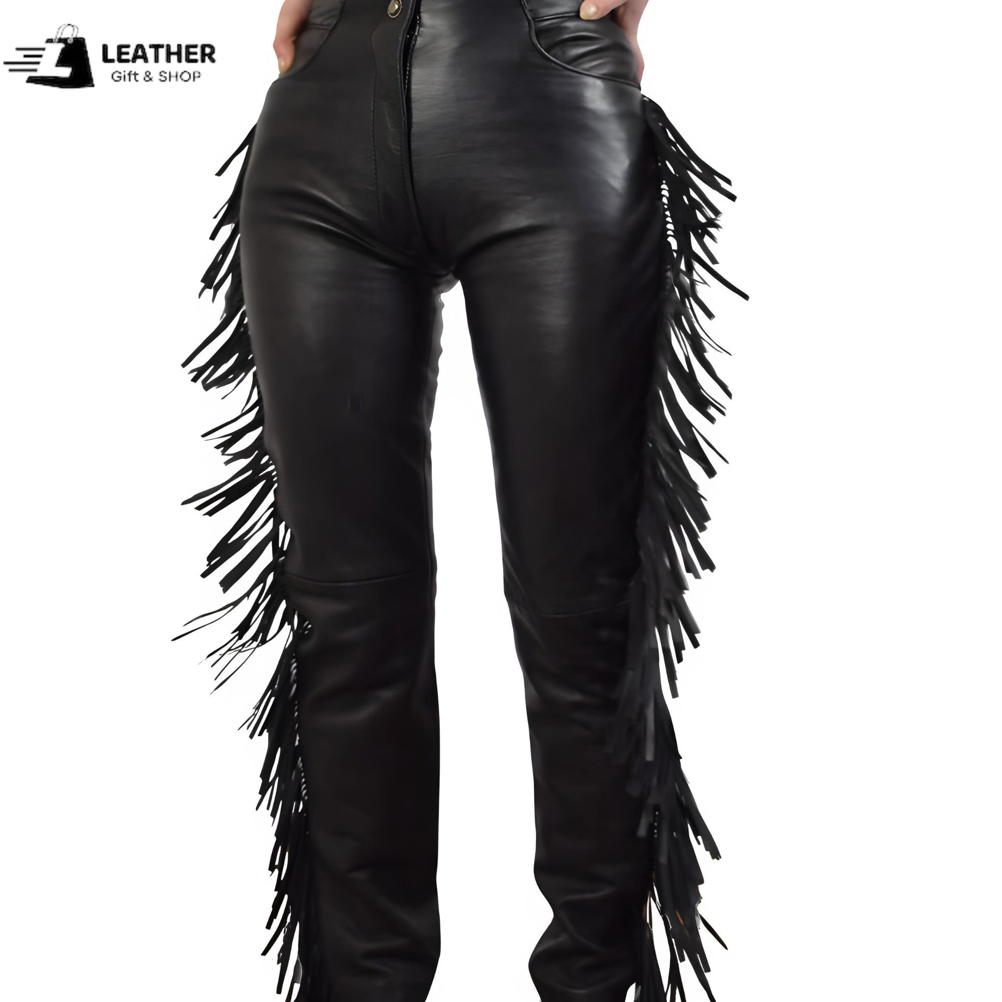 Leather Fringe Pant | High Waist Fringe Pant | Pant Women