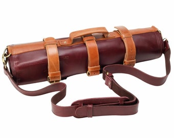 Handgefertigte Leder Koch Messer Roll | 10-Taschen-Messeraufbewahrung