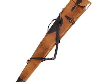 Handmade Leather Shotgun Slip Case, Fleece Lined, Hunter Gift