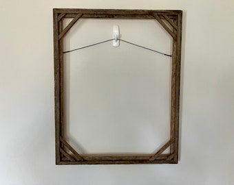 Barnwood frame, rough raw wood large picture frame, empty no glass. 21 1/2" x 17 1/4", farmhouse, rustic, country, cabin, gallery wall.