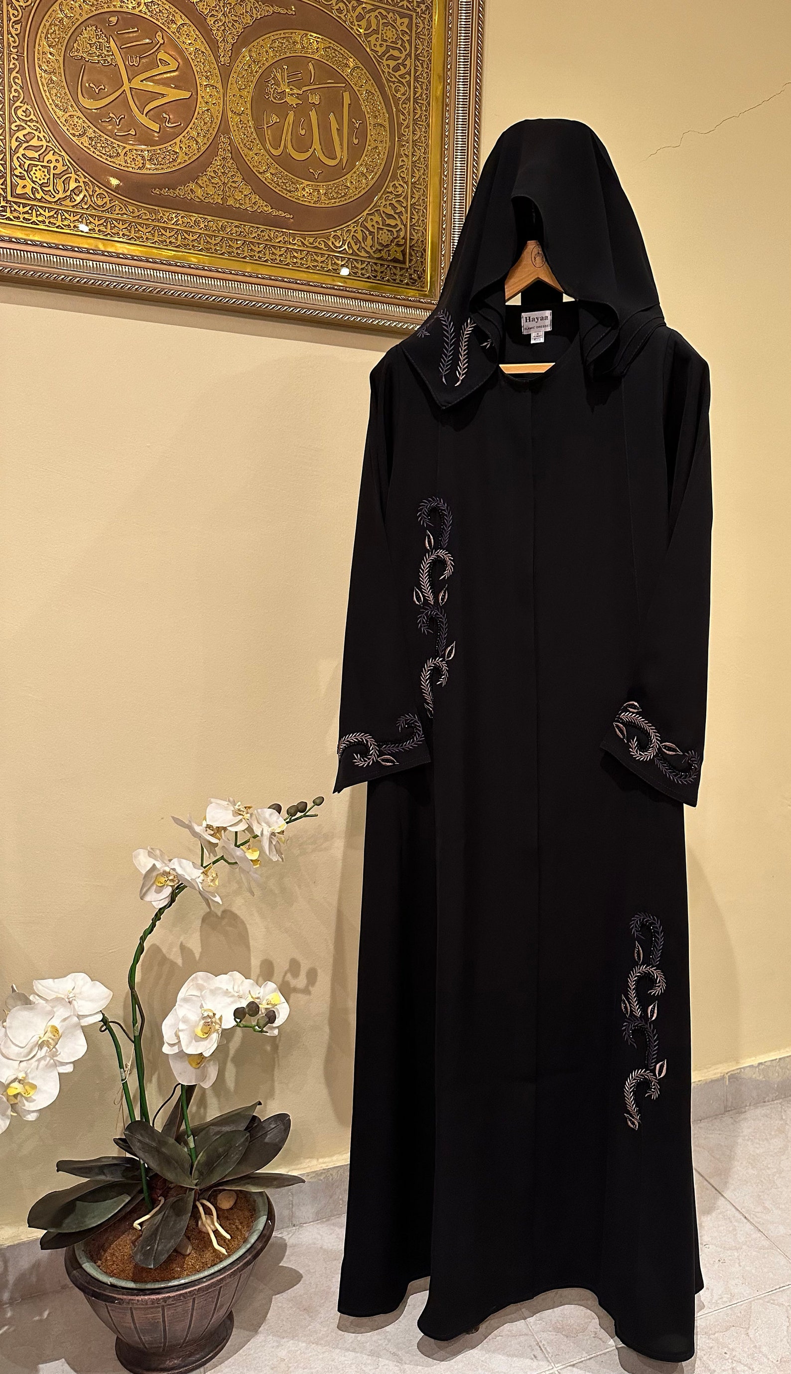 Abaya Black With Hijab, Black Abaya for Women Khimar Jilbab Abaya Set ...