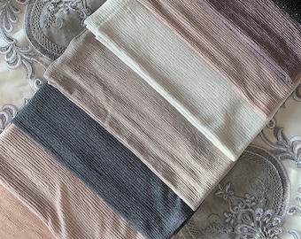 Sparkly Crinkle Chiffon Hijab für Frauen Khimar Schal Kopf wickeln