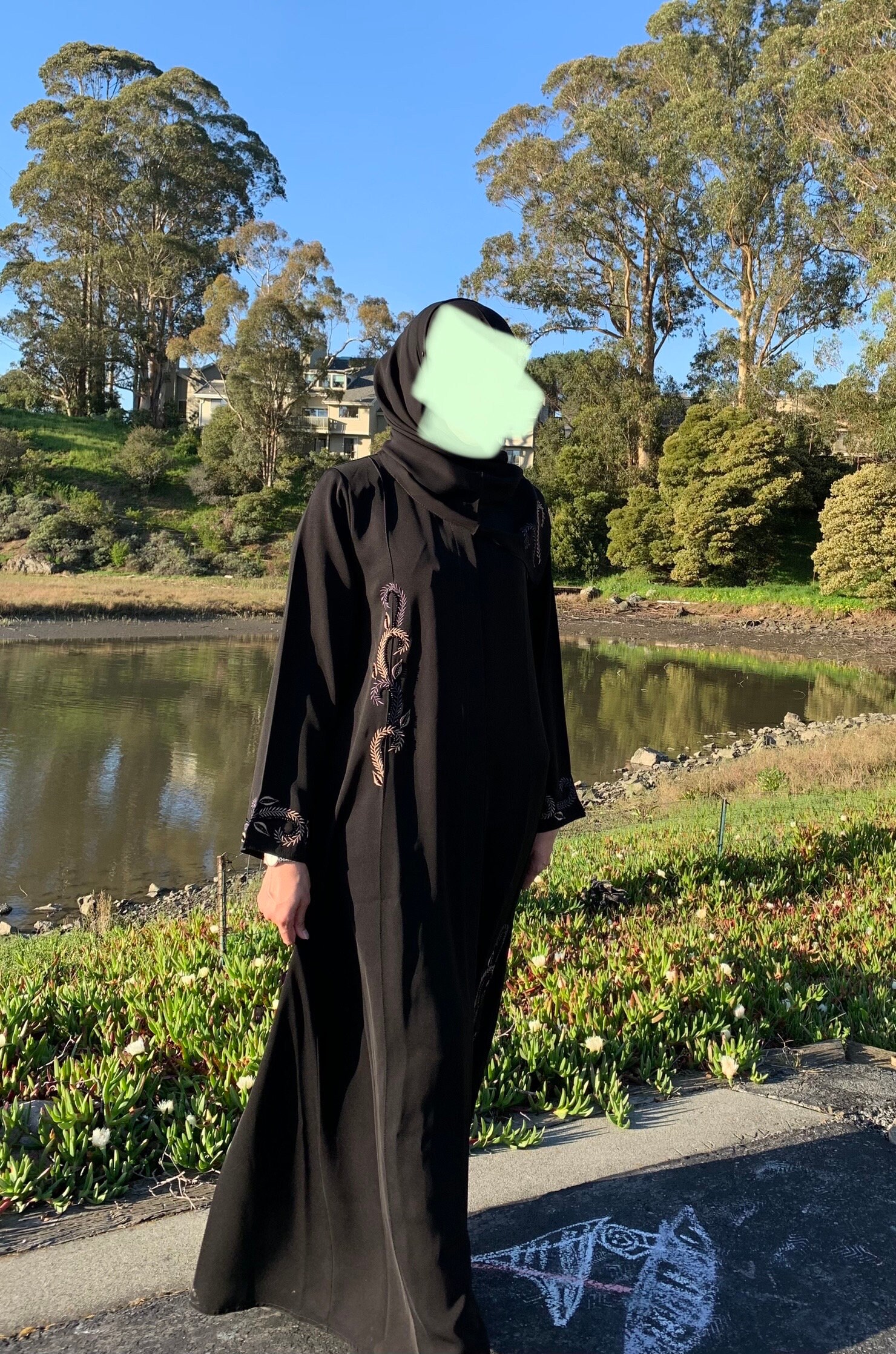 Abaya Black With Hijab, Black Abaya for Women Khimar Jilbab Abaya Set ...