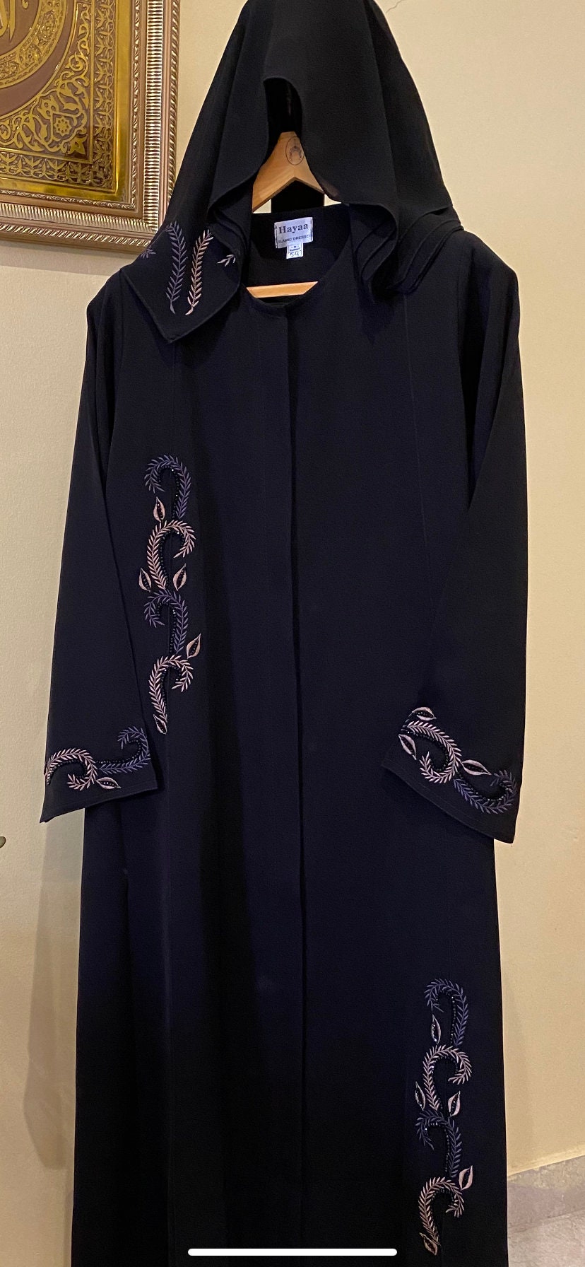 Abaya Black With Hijab, Black Abaya for Women Khimar Jilbab Abaya Set ...