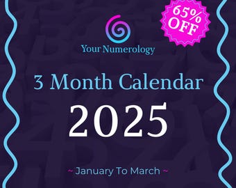 3-Month Numerology Calendar | Monthly Energy Guide | Numerology Forecast | Self-Discovery | Spiritual Planner | Manifestation Tool