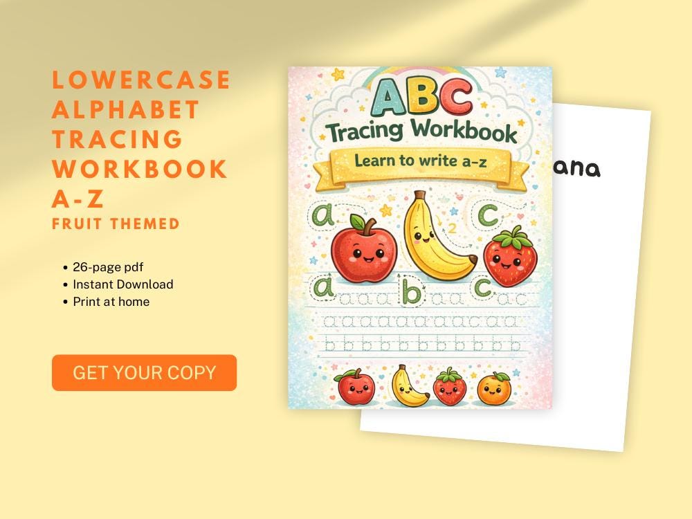 ABC Tracing Workbook Printable – Alphabet Handwriting Practice With ...