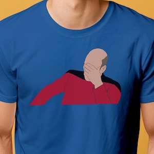 Picard Facepalm tee / Captain Picard face palm / Jean Luc Picard / Star Trek Next Generation / TNG / Next Gen / Data / USS Enterprise / Worf