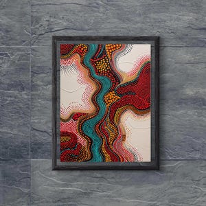Australian Aboriginal Dot Art Print: Indigenous Home Decor (Digital Download)