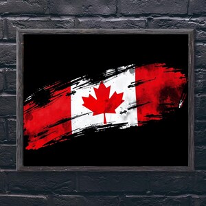 Canada Flag Art Print: Patriotic Home Decor (Digital Download)