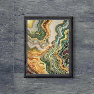 Australian Aboriginal Dot Art Print: Indigenous Home Decor (Digital Download
