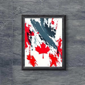 Canada Flag Art Print: Modern Patriotic Home Decor (Digital Download)