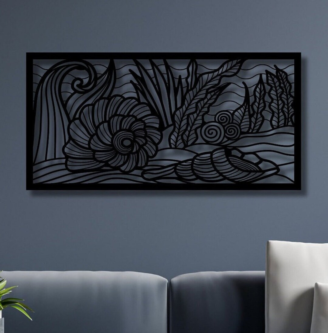 Under the Sea Metal Wall Art, Housewarming Gift, Nature Decor, Interior