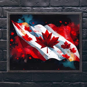 Canada Flag Art Print: Patriotic Home Decor (Digital Download)