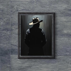 Cowboy Oil Painting Art Print: Western Home Decor (Digital Download)