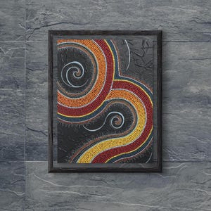Aboriginal Dot Art Print: Australian Home Decor (Digital Download)