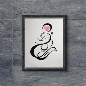 Heart Line Art Print: Minimalist Home Decor (Digital Download)