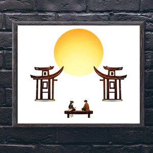 Anime Wall Art, Minimalist Wall Decor, Japanese Art Print, Anime Decor, Wall Poster, Otaku Room, Gift for Anime Fans
