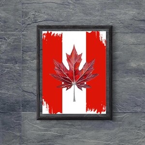 Canada Flag Art Print: Patriotic Home Decor (Digital Download)