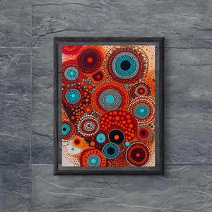 Australian Aboriginal Dot Art Print: Indigenous Home Decor (Digital Download