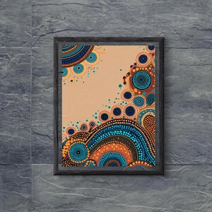Australian Aboriginal Dot Art Print: Home Decor (Digital Download)