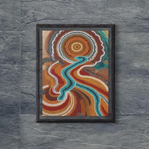 Aboriginal Dot Art Print: Australian Home Decor (Digital Download)