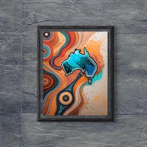 Australian Aboriginal Dot Art Print: Indigenous Home Decor (Digital Download
