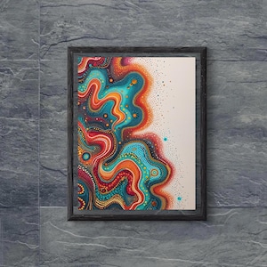 Australian Aboriginal Dot Art Print: Indigenous Home Decor (Digital Download