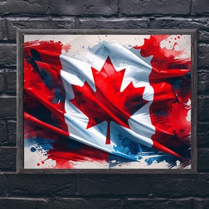 Canada Flag Art Print: Patriotic Home Decor (Digital Download)