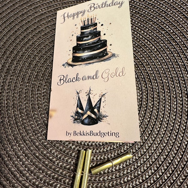 Happy Birthday Black and Gold