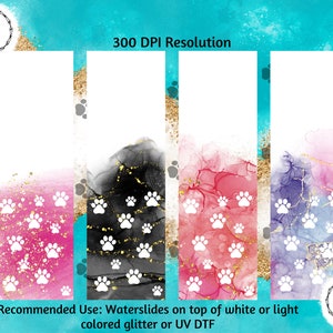 Dog Paw Print Pen Wraps, Glitter Pen Wraps, Dog Pens, Epoxy Pens, Dog Lover Gifts, Epoxy Pen Wraps, Pen Wraps, Paw Prints, Dog Paws