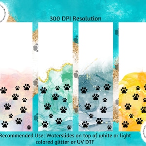 Dog Paw Print Pen Wraps, Glitter Pen Wraps, Dog Pens, Epoxy Pens, Dog Lover Gifts, Epoxy Pen Wraps, Pen Wraps, Paw Prints, Dog Paws