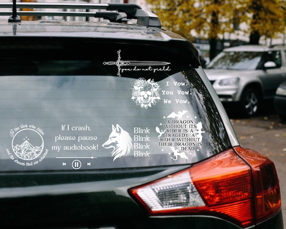 Book Girly Decals, Car Decal, Laptop Decal, ACOTAR, Fourth Wing, Throne of Glass