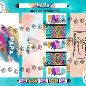Para Professional Pen Wraps, Para Gift, Epoxy Pen Wraps, Colorful Pen Wraps, Flower Pen Wraps, Leopard Pen Wraps, Rainbow Pen Wraps