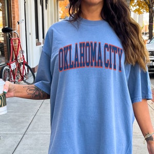 Vintage Oklahoma City Basketball Shirt Thunder Basketball Tshirt Retro T-Shirt Gift for Basketball Oklahoma City Thunder Gift Comfort Colors