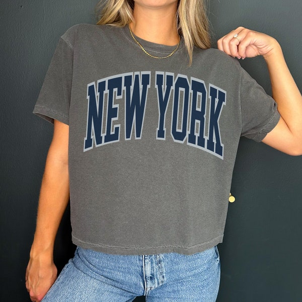 Vintage New York Baseball Cropped Tshirt Yankees Shirt NY Baseball T-shirt Tee rétro New York Yankees cadeau couleurs confort haut court été