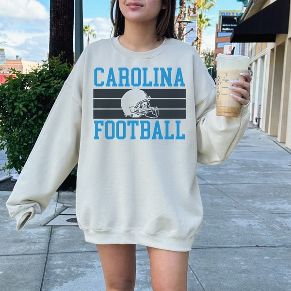 Vintage Carolina Football Sweatshirt Panthers Football Crewneck Retro Panthers Shirt Gift for Panthers Football Fan Carolina Panthers Gift