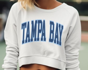 Vintage Tampa Bay Béisbol Recortada Sudadera Rays Camisa Tampa Bay Crewneck Retro Rays Regalo para Tampa Bay Rays regalo Crop Top