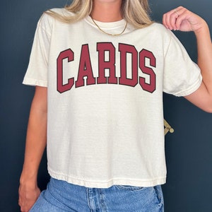 Vintage St. Louis Baseball Cropped Tshirt Cards Shirt St Louis Baseball T-shirt Retro Cards tee STL Cardinals gift Comfort Colors Crop Top