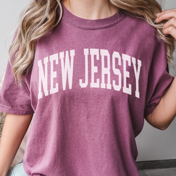 New Jersey Shirt Vintage State Tshirt Gift Comfort Colors Trendy Vintage Inspired T shirt Graphic tee Aesthetic Minimalist t-shirt