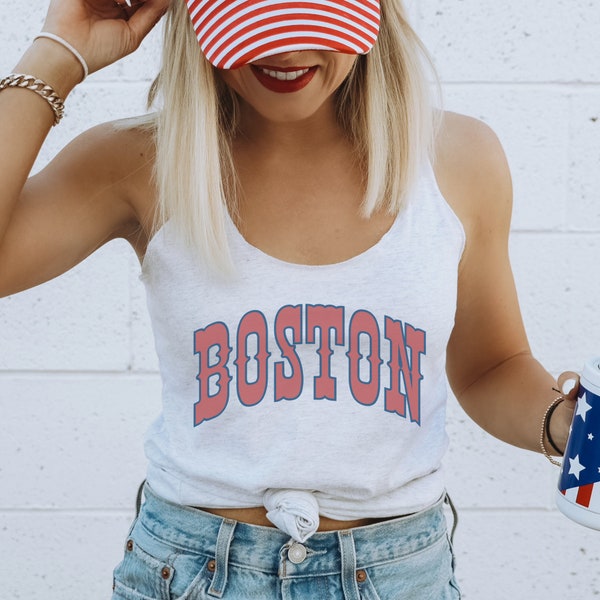 chemise de baseball vintage Boston Débardeur de baseball de Boston Style rétro Tank cadeau pour fan de baseball de Boston Cadeau des Red Sox de Boston le jour de l'ouverture