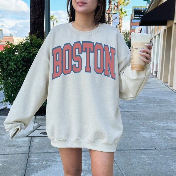Vintage Boston Baseball Sweatshirt Boston Baseball Crewneck Retro Style Sweater Gift for Boston baseball Fan Boston Red Sox Shirt MLB Shirt