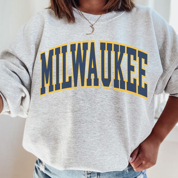 Milwaukee Baseball Sweatshirt Brewers Shirt Milwaukee Baseball Crewneck Retro Vintage Milwaukee Hometown Pride Brewers gift baseball outfit