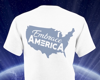Patriotic Country T-Shirt For American Patriot Gift for Military Service First Responder Tee America T Shirt Red White Blue Made in USA
