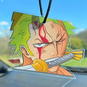 Zoro Anime Acrylic Car Mirror Accessory Hanger | Handmade Anime Acrylic Charm | JDM | One Piece