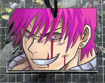 Toji Acrylic Car Mirror Accessory Hanger | Handmade Anime Acrylic Charm | JDM | JJK
