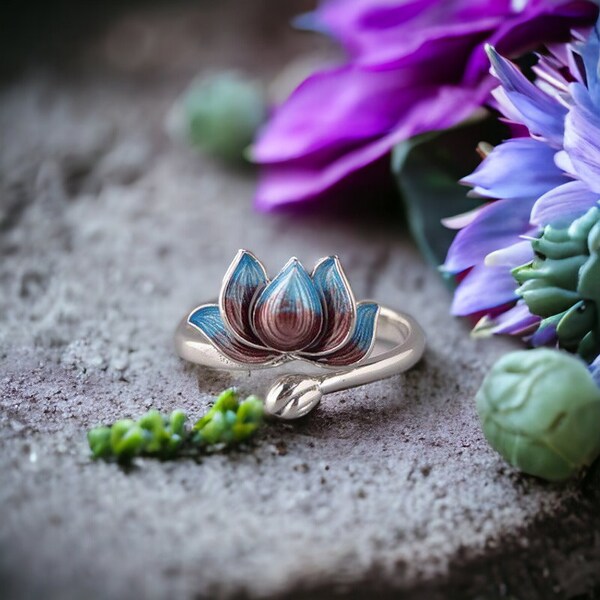 Bague Lotus du Japon | bague fleur, bague japonaise, art japonais, bague costumée, bague de personnalité, geschenk, cadeaux japonais, bague amoureux