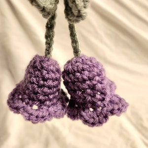 bell flowers crocheted keychain